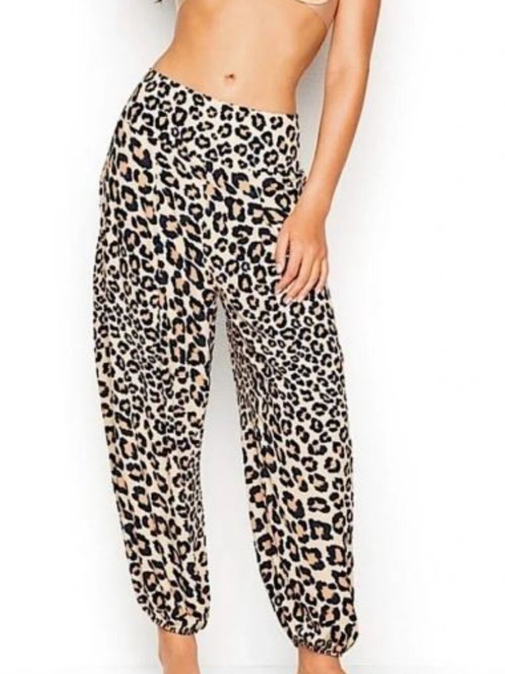 Victoria's Secret Leopard Print Harem Genie Pajama Pants, Size S